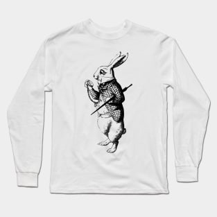 white rabbit alice in wonderland Long Sleeve T-Shirt